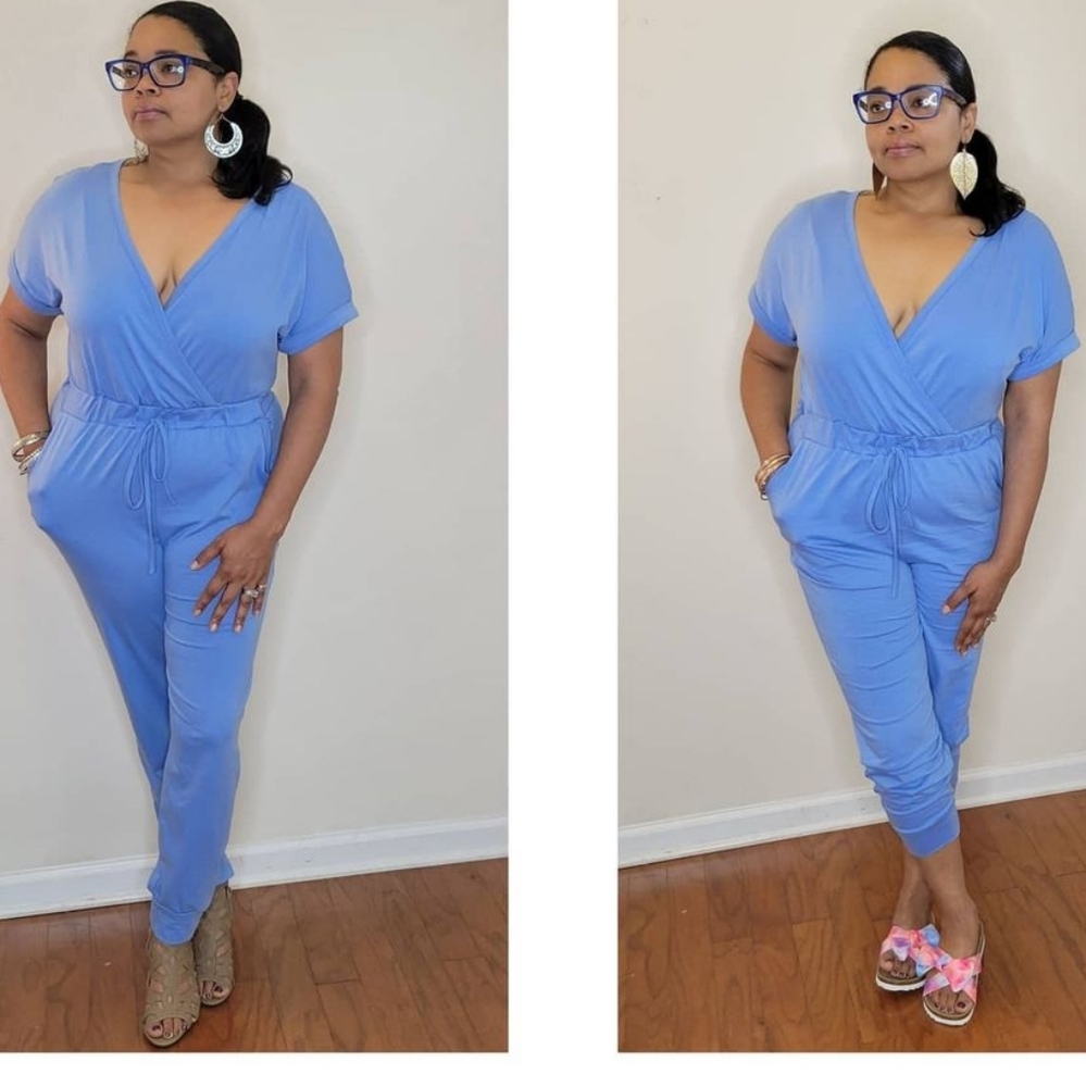 Baby blue jumpsuit